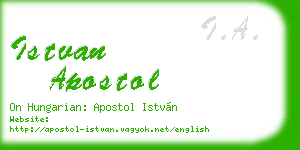 istvan apostol business card