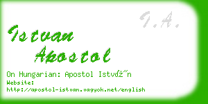 istvan apostol business card